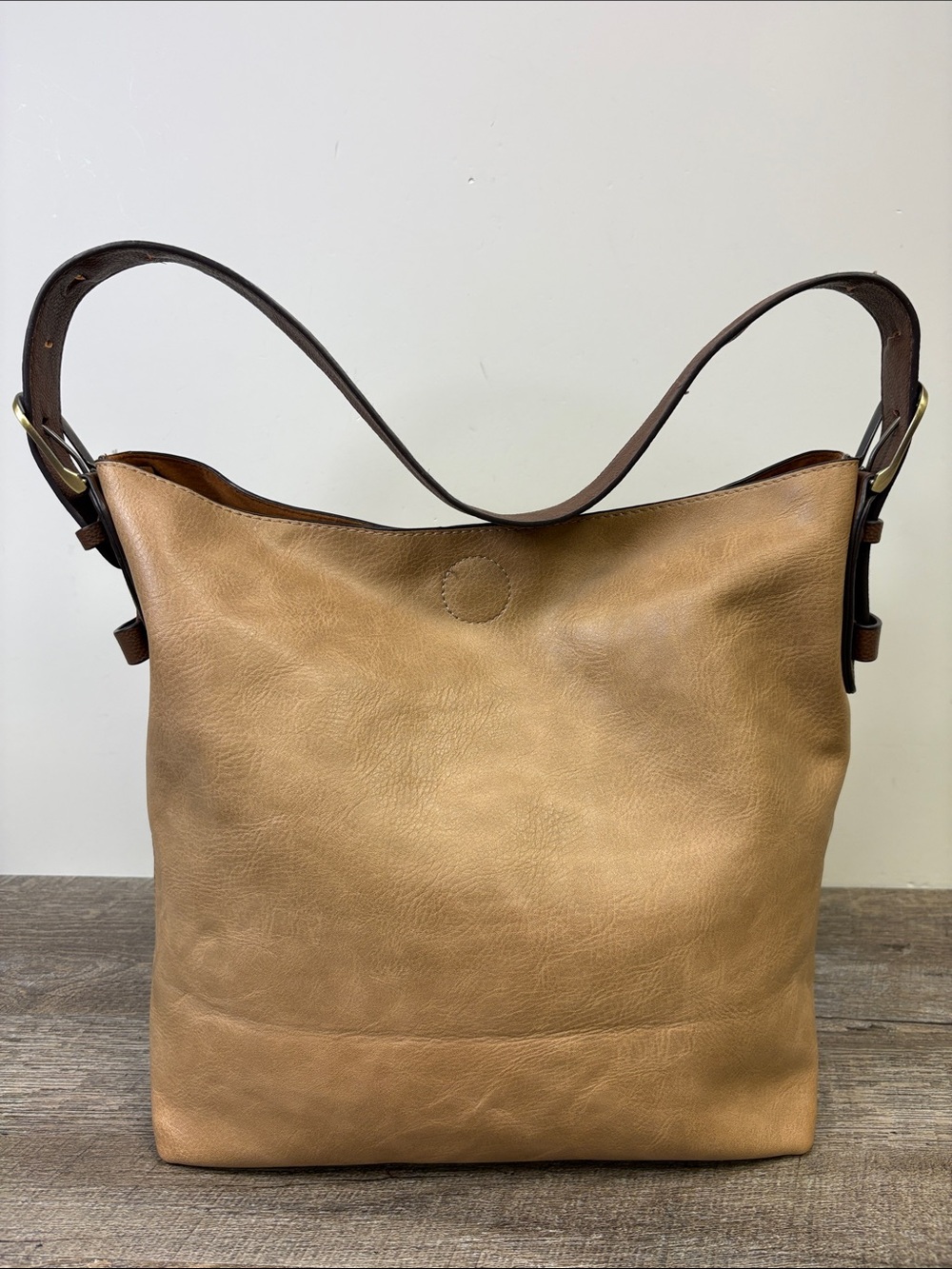 Joy Susan Tan Camel Hobo Shoulder Bag Adjustable Strap Large Tote
